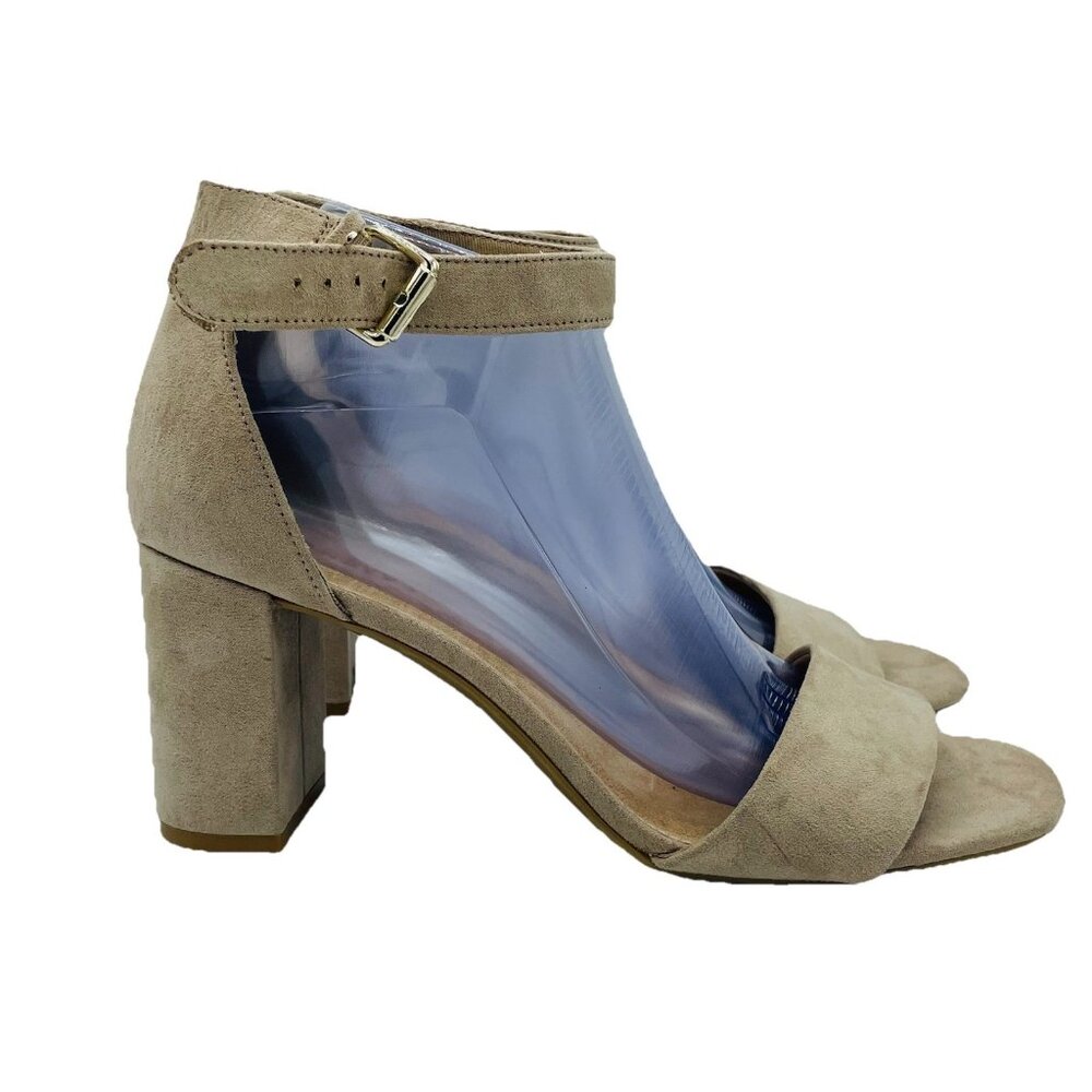 Old Navy Shoes Womens Size 9 Taupe Brown Sandals Block Heels Ankle Strap Buckle